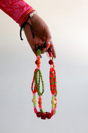 Multi Colored Beaded Layered Necklace