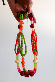 Multi Colored Beaded Layered Necklace