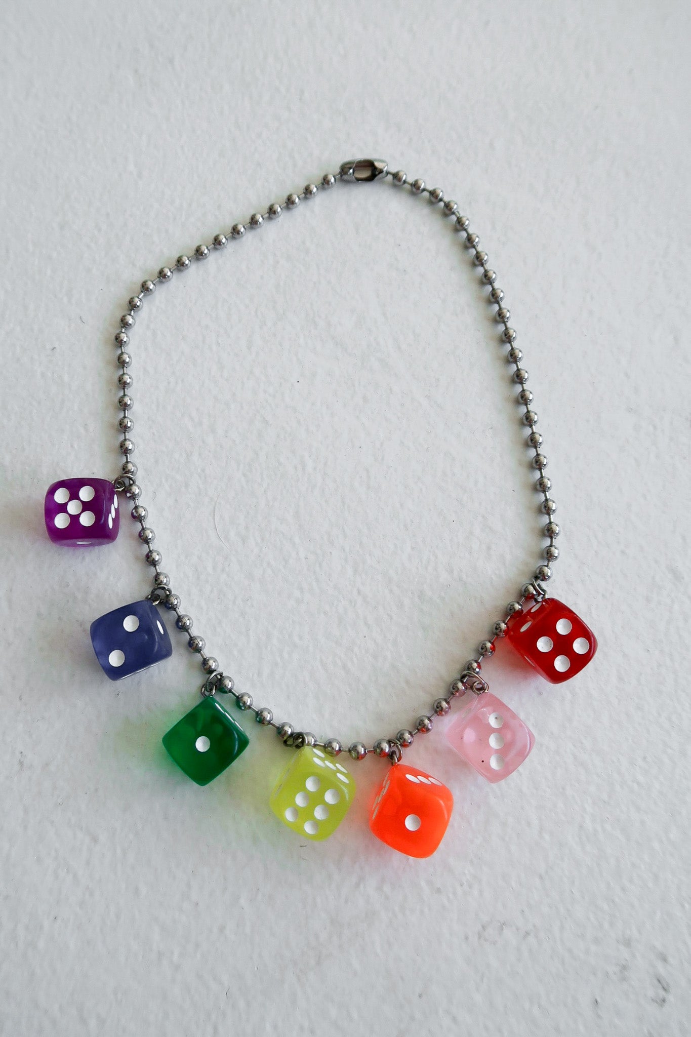 Rainbow Dice Necklace