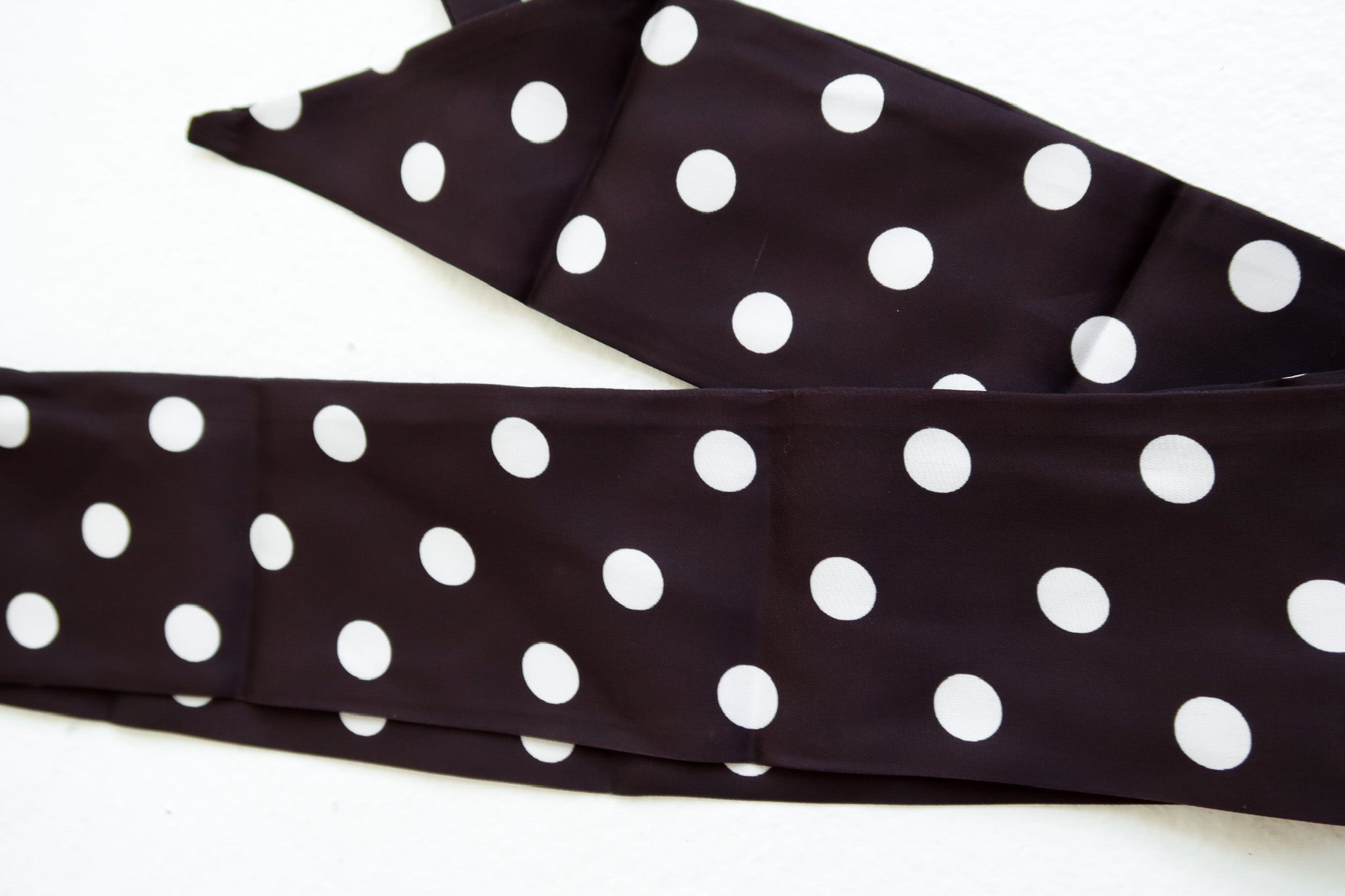 Black Polka Dot Twilly Scarf