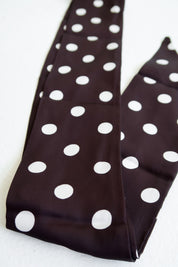 Black Polka Dot Twilly Scarf