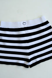 **PRE-ORDER: ships by 9/15** Monochrome Stripe Knit Shorts