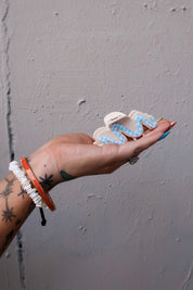 Apricot Wavy Cloud Claw Clip