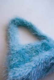 Fuzzy Blue Shoulder Bag