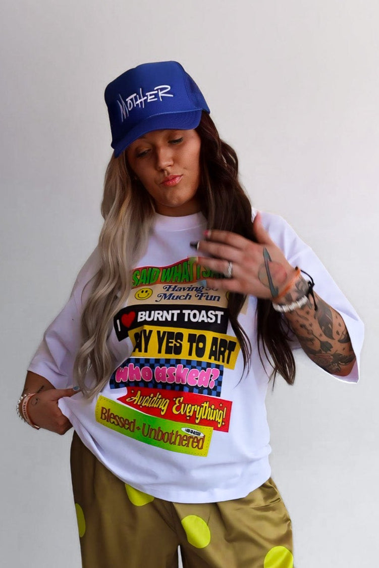 Limited Release! Bumper Sticker Premium White Graphic Tee