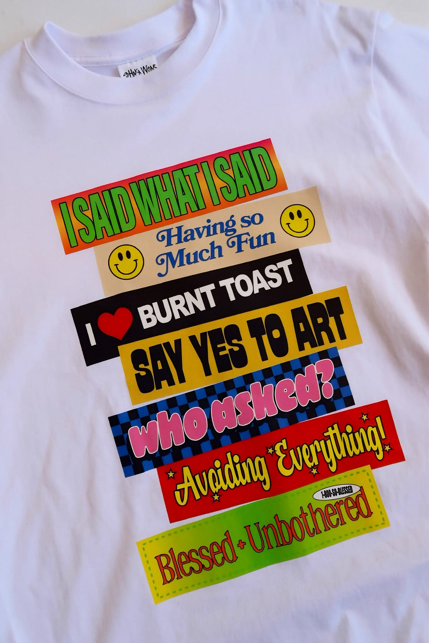 Limited Release! Bumper Sticker Premium White Graphic Tee