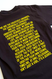 Limited Release! Galactic Whatever University Premium Off-Black Graphic Tee (Front + Back)