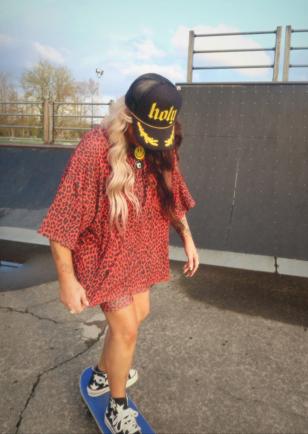Paint the Town Red Biker Short Set  **RESTOCKED**