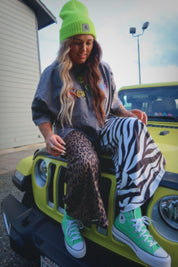Half & Half Cropped Pants - ANIMAL STYLE **RESTOCKED**