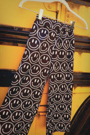 Main Character Smiley Satin Trousers - Kid Ave