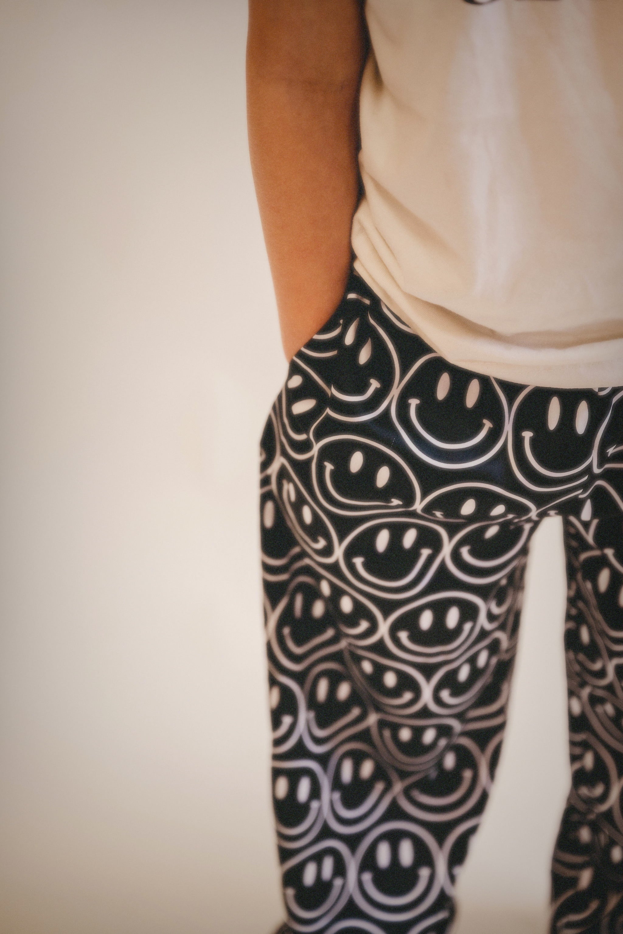 Main Character Smiley Satin Trousers - Kid Ave