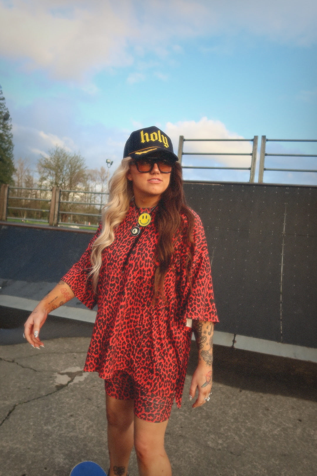 Paint the Town Red Biker Short Set  **RESTOCKED**