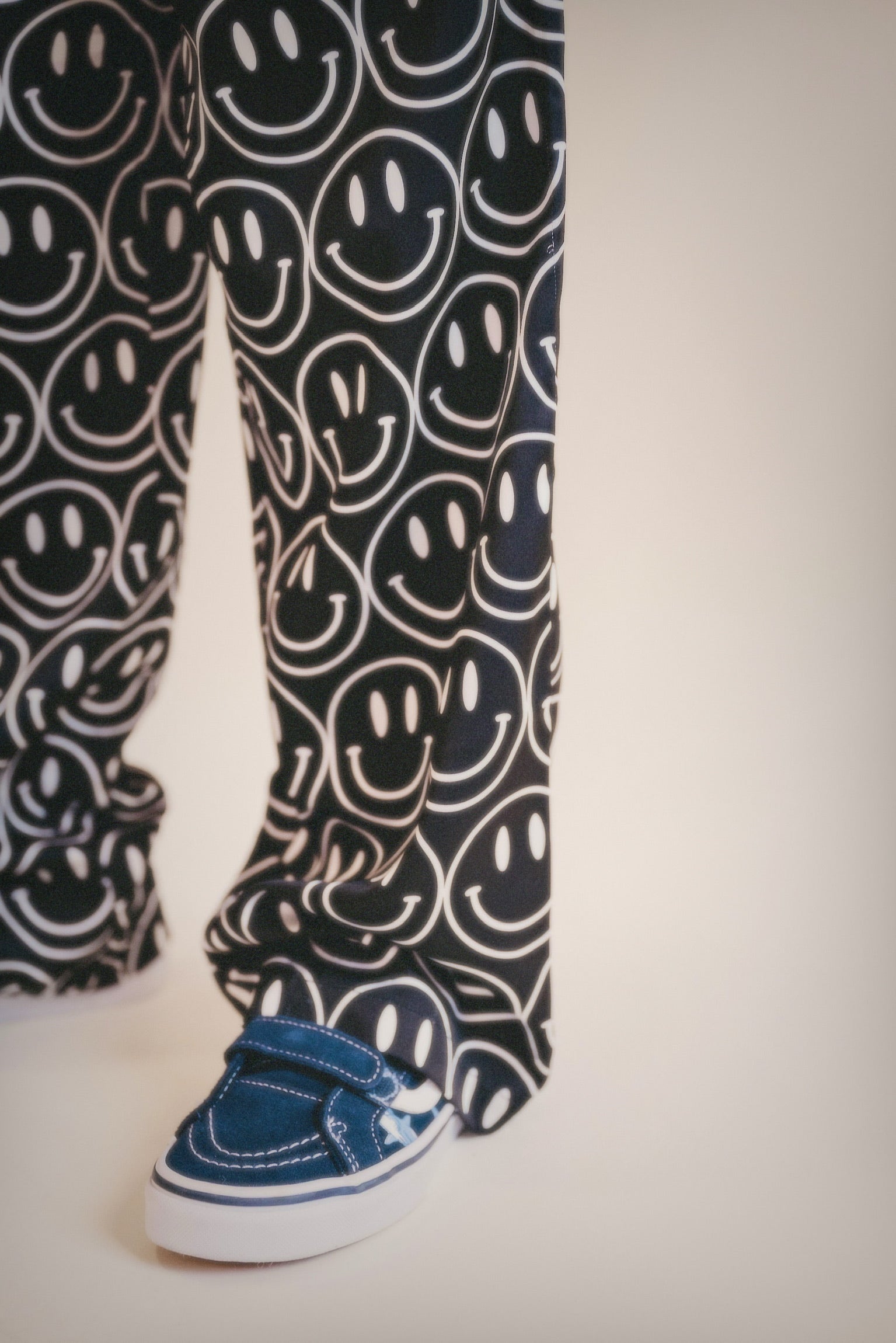 Main Character Smiley Satin Trousers - Kid Ave
